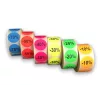 20mm körcímke -10% -20% -30% -40% -50% -70%  - fluo citrom