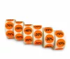 20mm körcímke -10% -20% -30% -40% -50% -70% - fluo narancs