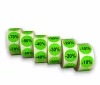 20mm körcímke -10% -20% -30% -40% -50% -70% - fluo zöld