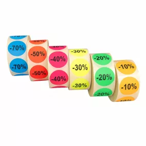 35mm körcímke -10% - - - -50% FLUO NARANCS