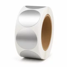 40mm körcímke PET MATT SILVER - ezüst (1.000db/40)