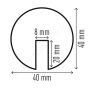 Élvédő profil E8R - SÁRGA/FEKETE (1126-130)