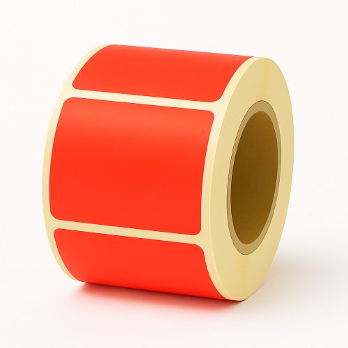 90x100mm TT címke - fluo piros (1000db/40)