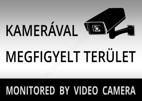 Kamerával megfigyelt terület - A4 MATRICA (UV álló) - EZÜST