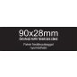 90x28mm FEKETE öntapadó papír előcímke (1000db/tek)
