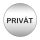 Piktogram - PRIVÁT - 83mm kör szálcsiszolt ezüst tábla