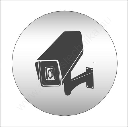 Piktogram - Kamera - 83mm kör szálcsiszolt ezüst tábla