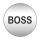 Piktogram - BOSS - 83mm kör szálcsiszolt ezüst tábla