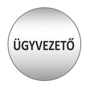   Piktogram - Ügyvezető - 83mm kör szálcsiszolt ezüst tábla