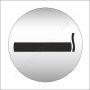   Piktogram - Dohányzás - 83mm kör szálcsiszolt ezüst tábla