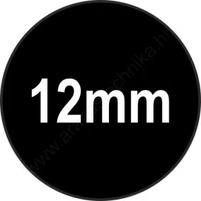 12mm körcímke FEKETE jelölőpont (1.400db/tekercs)