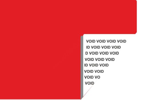 VOID 50x25mm (1.000db/40) biztonsági címke - piros