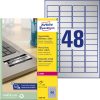 L6009-100 Avery ipari ezüst poliészter címke 45,7x21,2mm