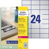 L6133-20 Avery ipari ezüst poliészter címke 70x37mm