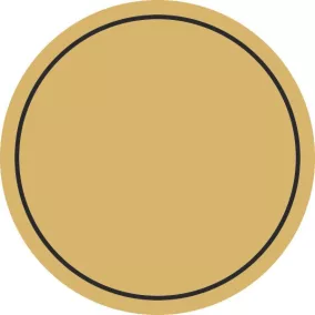 30mm körcímke - matt arany
