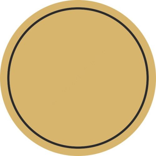 30mm körcímke - matt arany