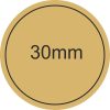 30mm körcímke - matt arany