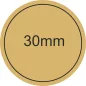 30mm körcímke - matt arany