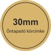 30mm körcímke - matt arany