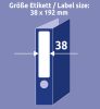 LR4760-25 Avery újrahasznosított iratrendező címke fehér 38 x 192 mm