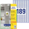 L7871-20 Avery szuper öntapadó címke - fehér 25,4x10mm