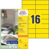 3455 Avery univerzális címke - sárga 105x37mm