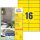3455 Avery univerzális címke - sárga 105x37mm