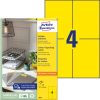 3459 Avery univerzális címke - sárga 105x148mm
