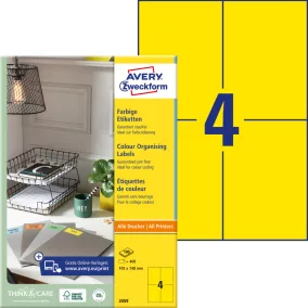 3459 Avery univerzális címke - sárga 105x148mm
