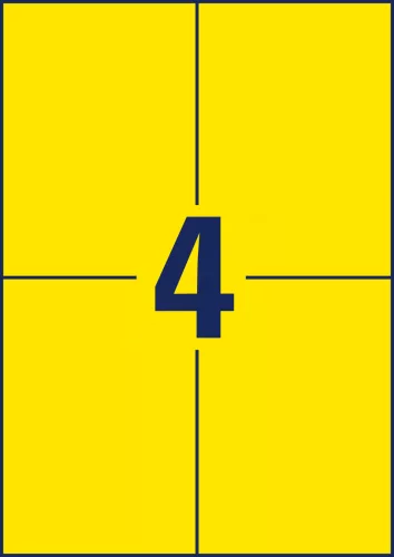 3459 Avery univerzális címke - sárga 105x148mm