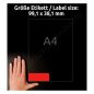   L7263R-25 Avery visszaszedhető neon piros címke 99,1x38,1mm