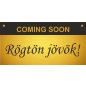 Rögtön jövök! tábla 20x10cm - (arany-fekete)
