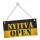 NYITVA-ZÁRVA  OPEN-CLOSED tábla 200x100mm (arany-fekete)