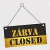 NYITVA-ZÁRVA  OPEN-CLOSED tábla 200x100mm (arany-fekete)