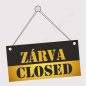 NYITVA-ZÁRVA OPEN-CLOSED tábla 200x100mm (arany-fekete)