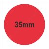 35mm PIROS-RED032 THERMO körcímke papír (1.000db/40)
