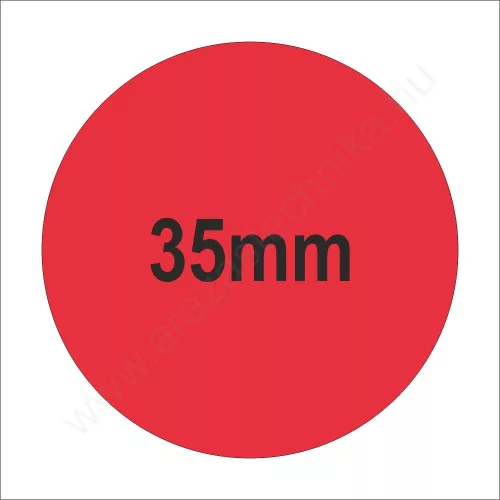 35mm PIROS-RED032 THERMO körcímke papír (1.000db/40)