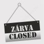NYITVA-ZÁRVA OPEN-CLOSED tábla 20x10cm (ezüst-fekete)