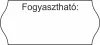 26x12mm "Fogyasztható" címke (1400db/tek) Hűtőházi ragasztó