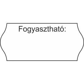   26x12mm "Fogyasztható" címke (1400db/tek) Hűtőházi ragasztó