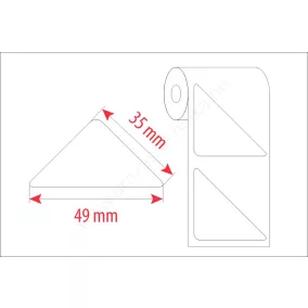 Háromszög TT papírcímke 35x35x49mm