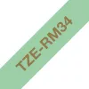 Brother P-touch 12mm ZÖLD-ARANY TZe-RM34 selyem szalag
