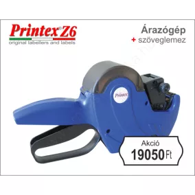 PRINTEX Z6/2612 egysoros árazógép +szöveglemez