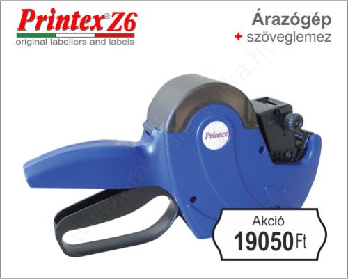 PRINTEX Z6/2612 egysoros árazógép +szöveglemez