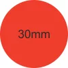 30mm körcímke - Pantone Bright Red (1.000db)