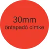 30mm körcímke - Pantone Bright Red (1.000db)