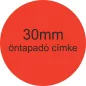 30mm körcímke - Pantone Bright Red (1.000db)