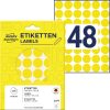 3377 Avery öntapadó jelölő címke  -  sárga, 18 mm