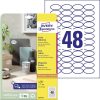 6241-10 Avery ovális címke 40x20mm 10 ív