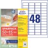 L4736REV-65 Avery univerzális visszaszedhető címke 45,7 x 21,2 mm 50+15 lap promo
